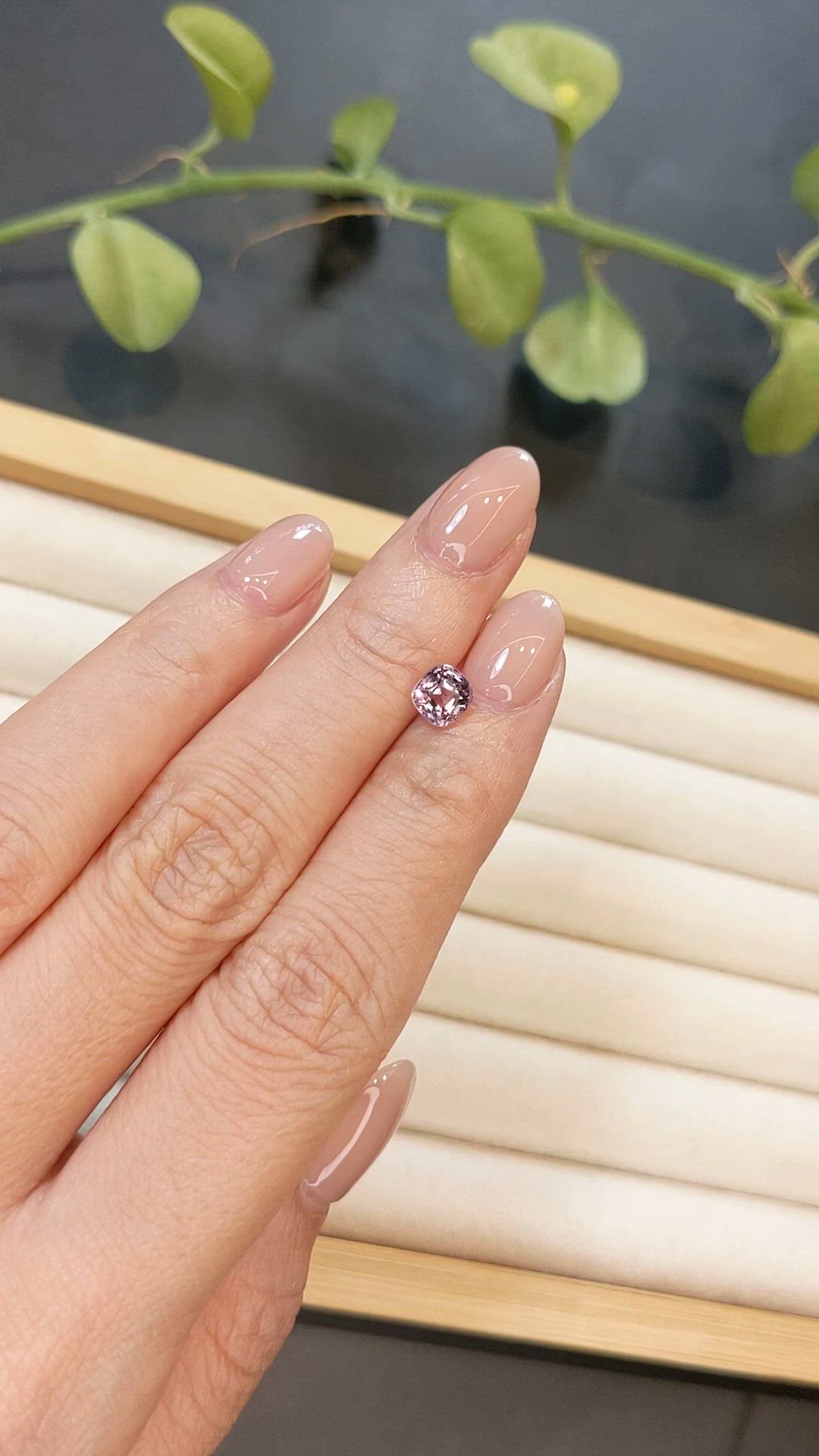 1.10 Ct. Purplish Pink Spinel from Burma (Myanmar) Size Video