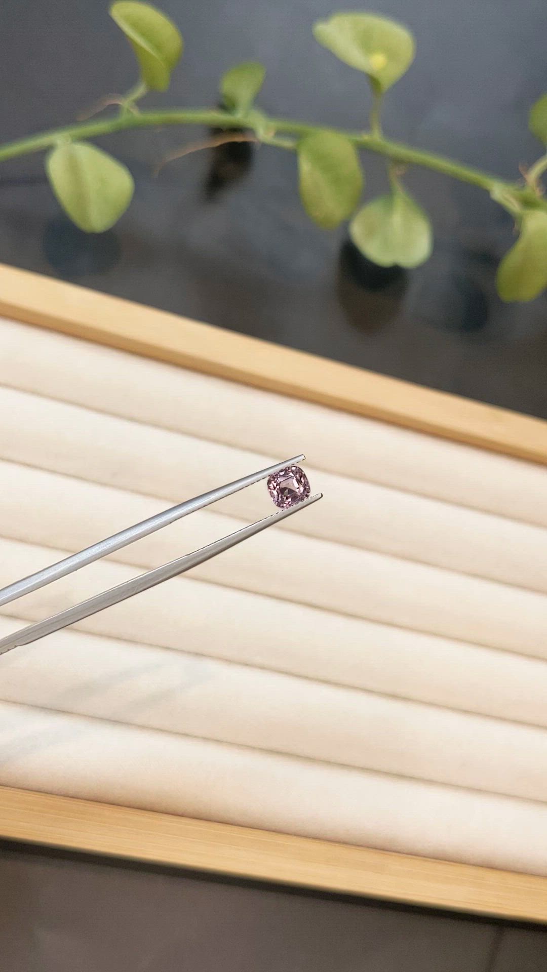 1.10 Ct. Purplish Pink Spinel from Burma (Myanmar) Size Video