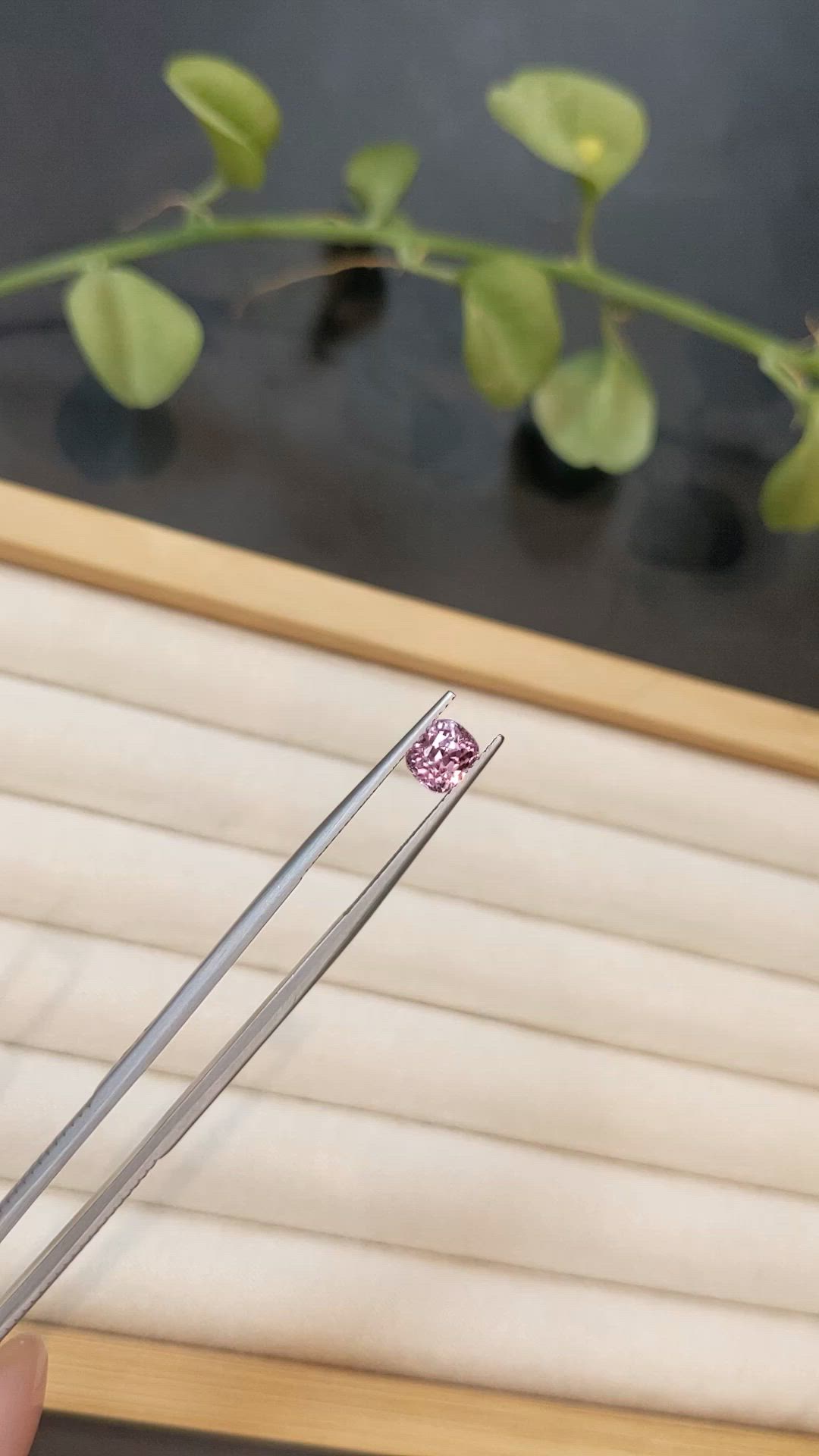 1.24 Ct. Pink Spinel from Burma (Myanmar) Size Video