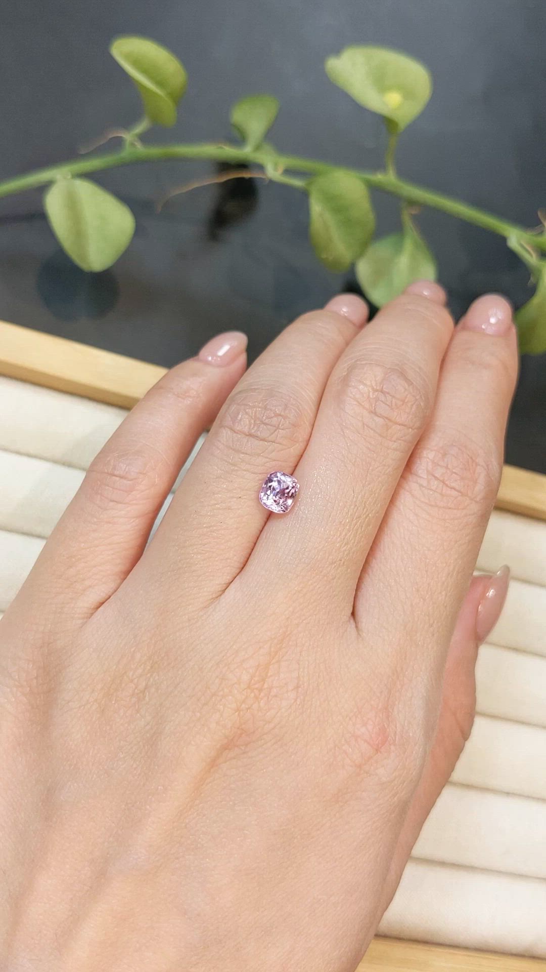 1.24 Ct. Pink Spinel from Burma (Myanmar) Size Video