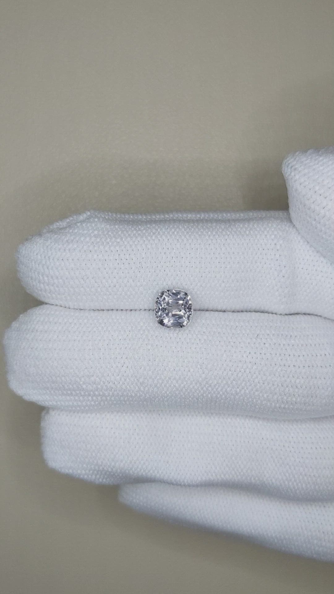 1.60 Ct. Grey Spinel from Burma (Myanmar) Size Video