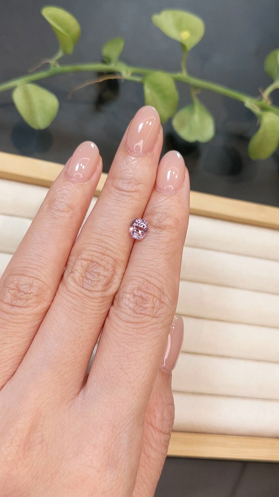 1.15 Ct. Purplish Pink Spinel from Burma (Myanmar) Size Video