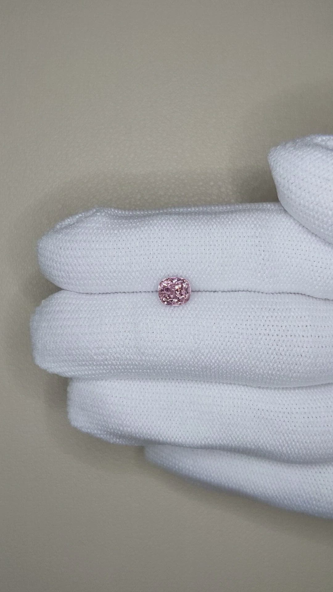 1.15 Ct. Purplish Pink Spinel from Burma (Myanmar) Size Video