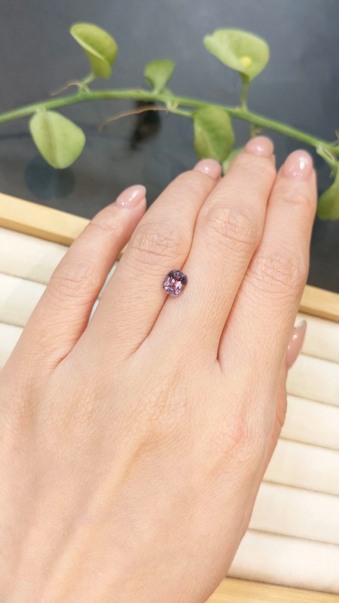 1.20 Ct. Pinkish Purple Spinel from Burma (Myanmar) Size Video