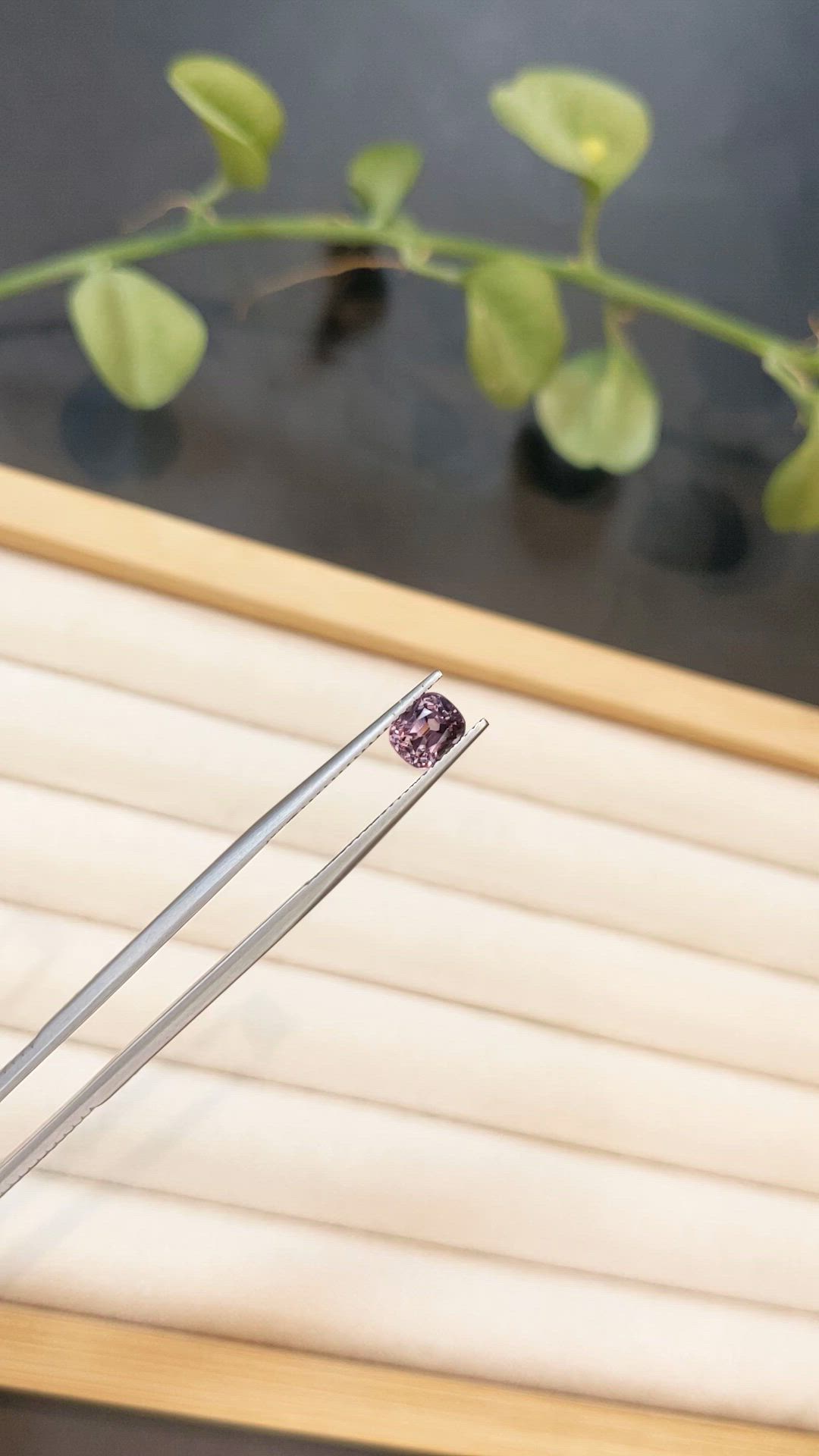 1.20 Ct. Pinkish Purple Spinel from Burma (Myanmar) Size Video