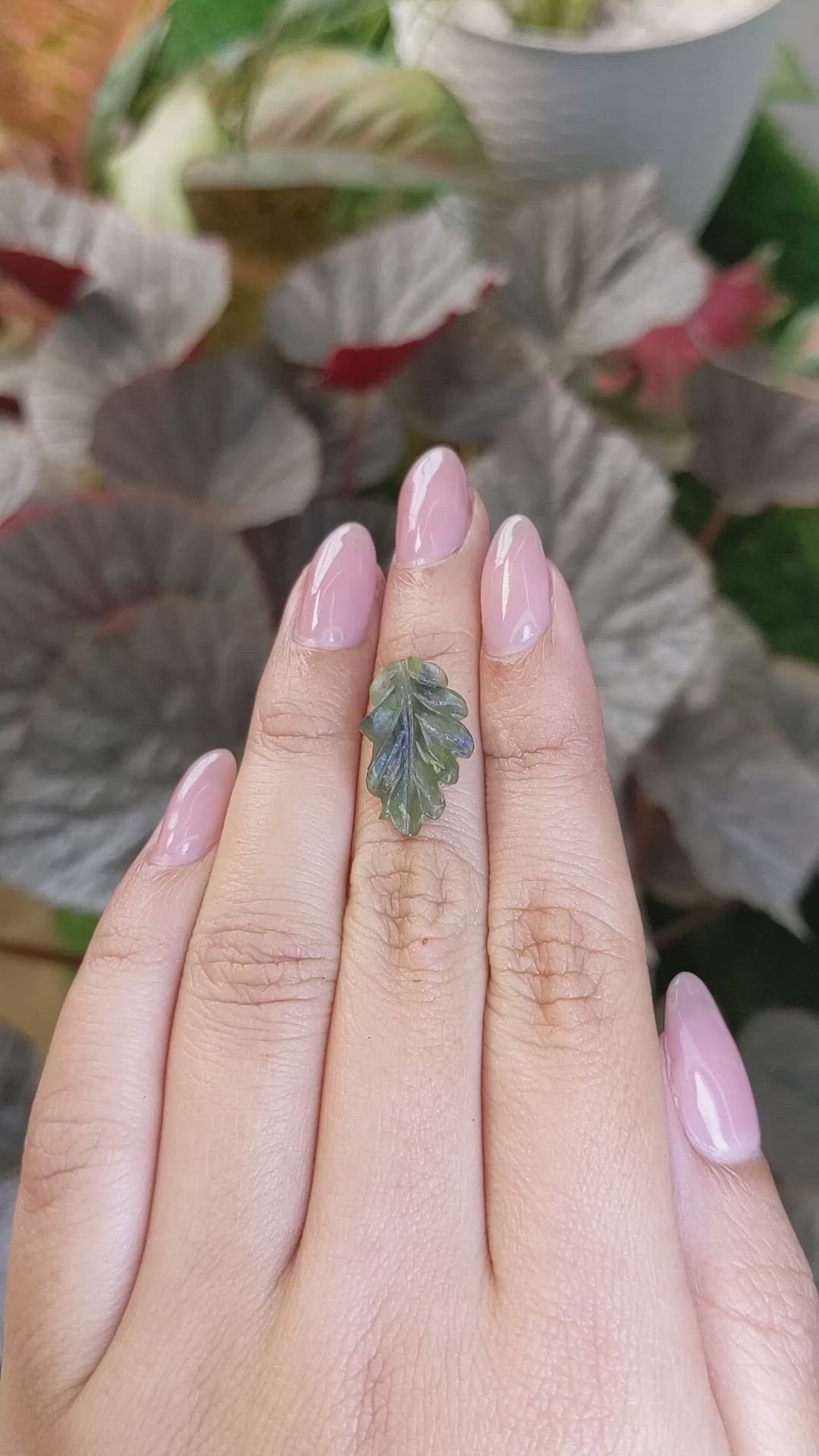 4.92 Ct. Green Jade from Burma (Myanmar) Size Video