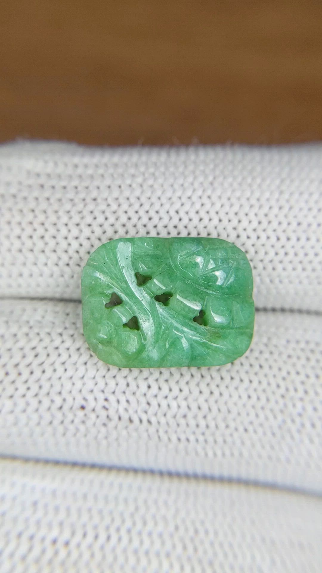 6.90 Ct. Bluish Green Jade from Burma (Myanmar) Size Video