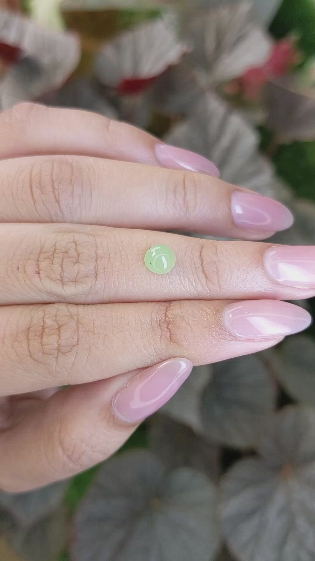0.94 Ct. Green Cabochon Jade from Burma (Myanmar) Size Video
