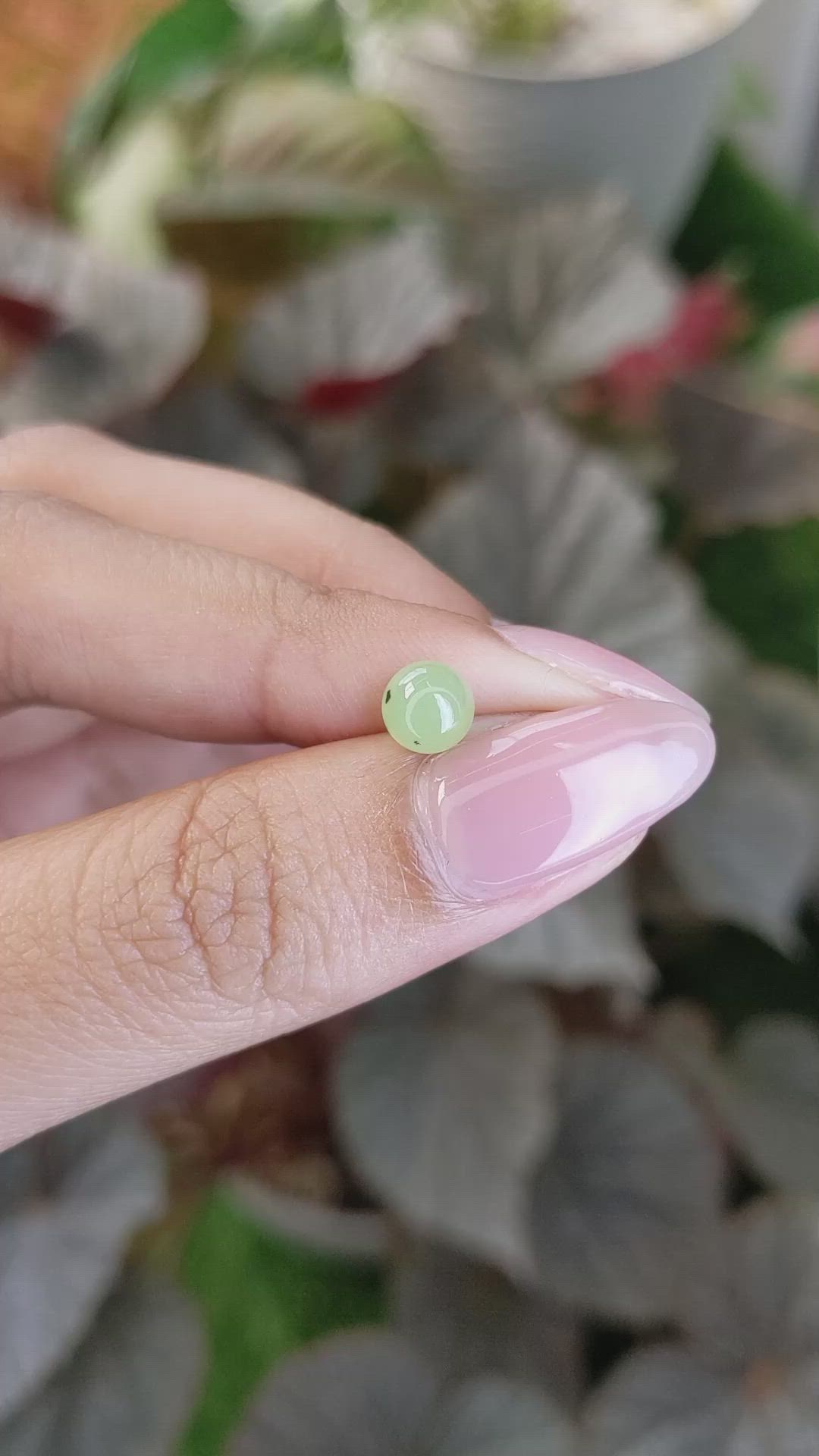 0.94 Ct. Green Cabochon Jade from Burma (Myanmar) Size Video