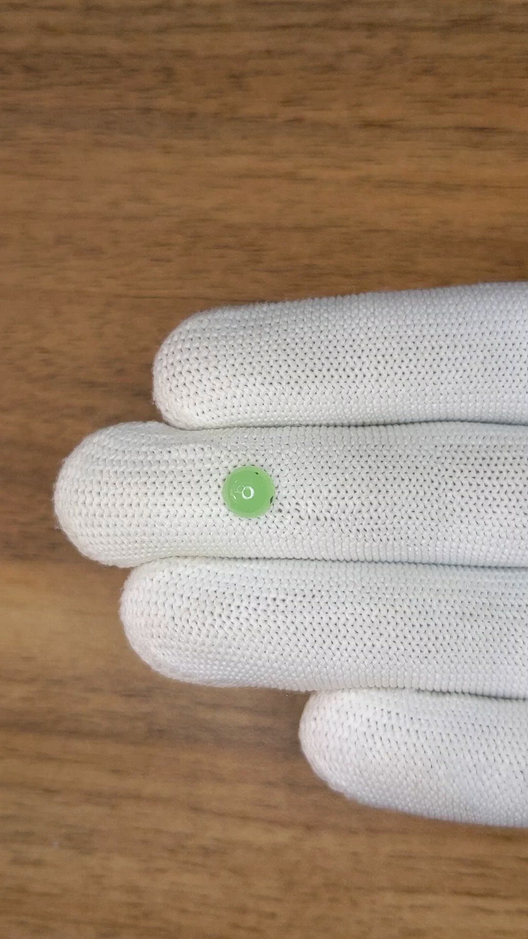 0.94 Ct. Green Cabochon Jade from Burma (Myanmar) Size Video
