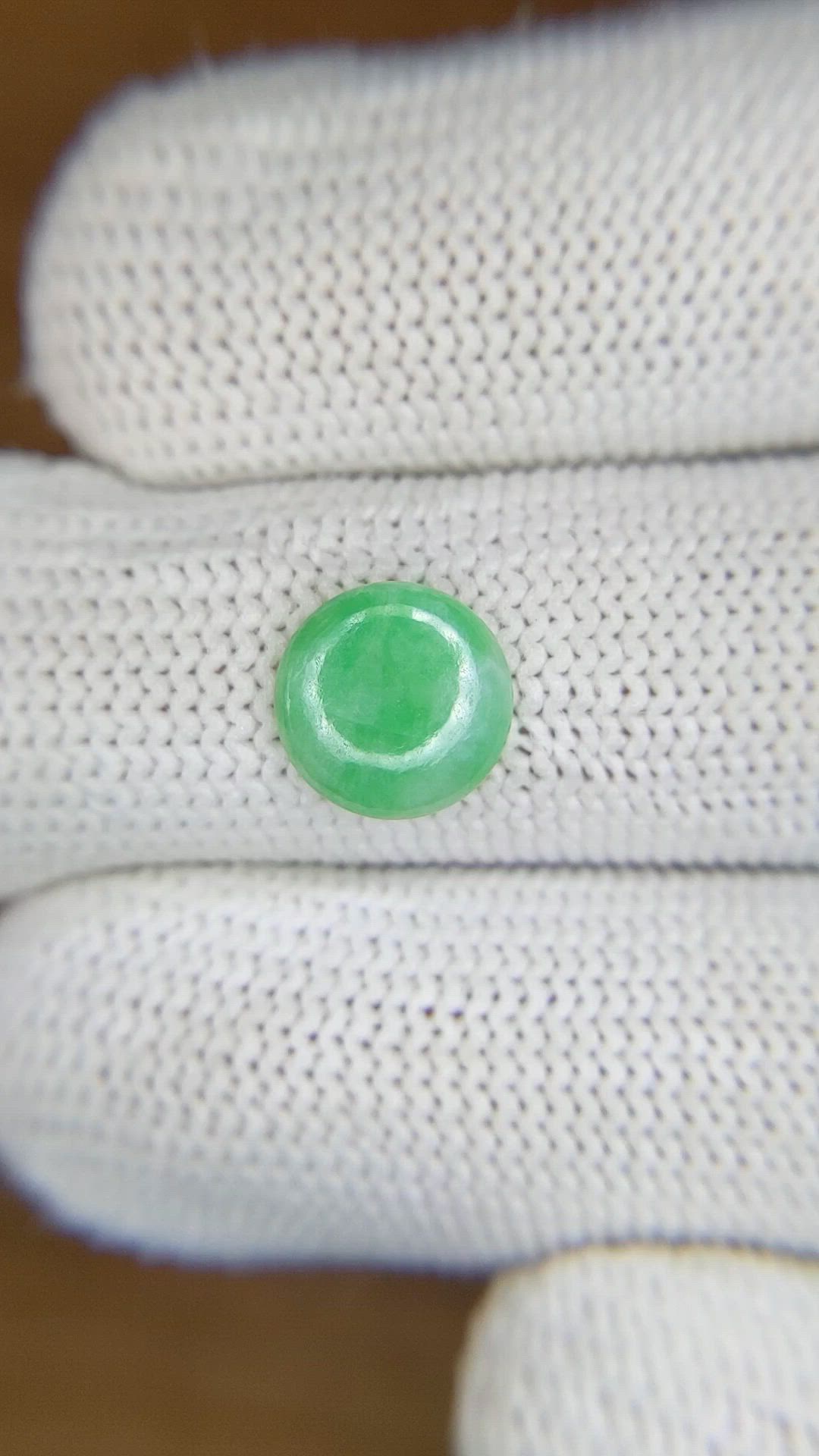 1.65 Ct. Green Cabochon Jade from Burma (Myanmar) Size Video