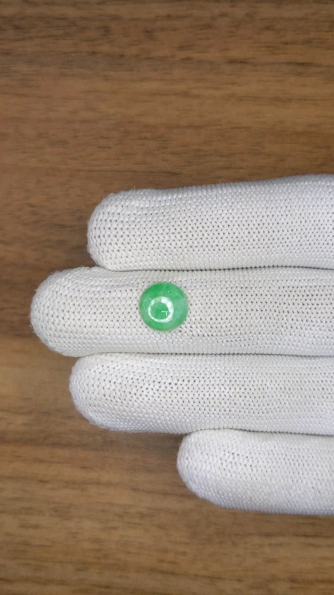 1.65 Ct. Green Cabochon Jade from Burma (Myanmar) Size Video