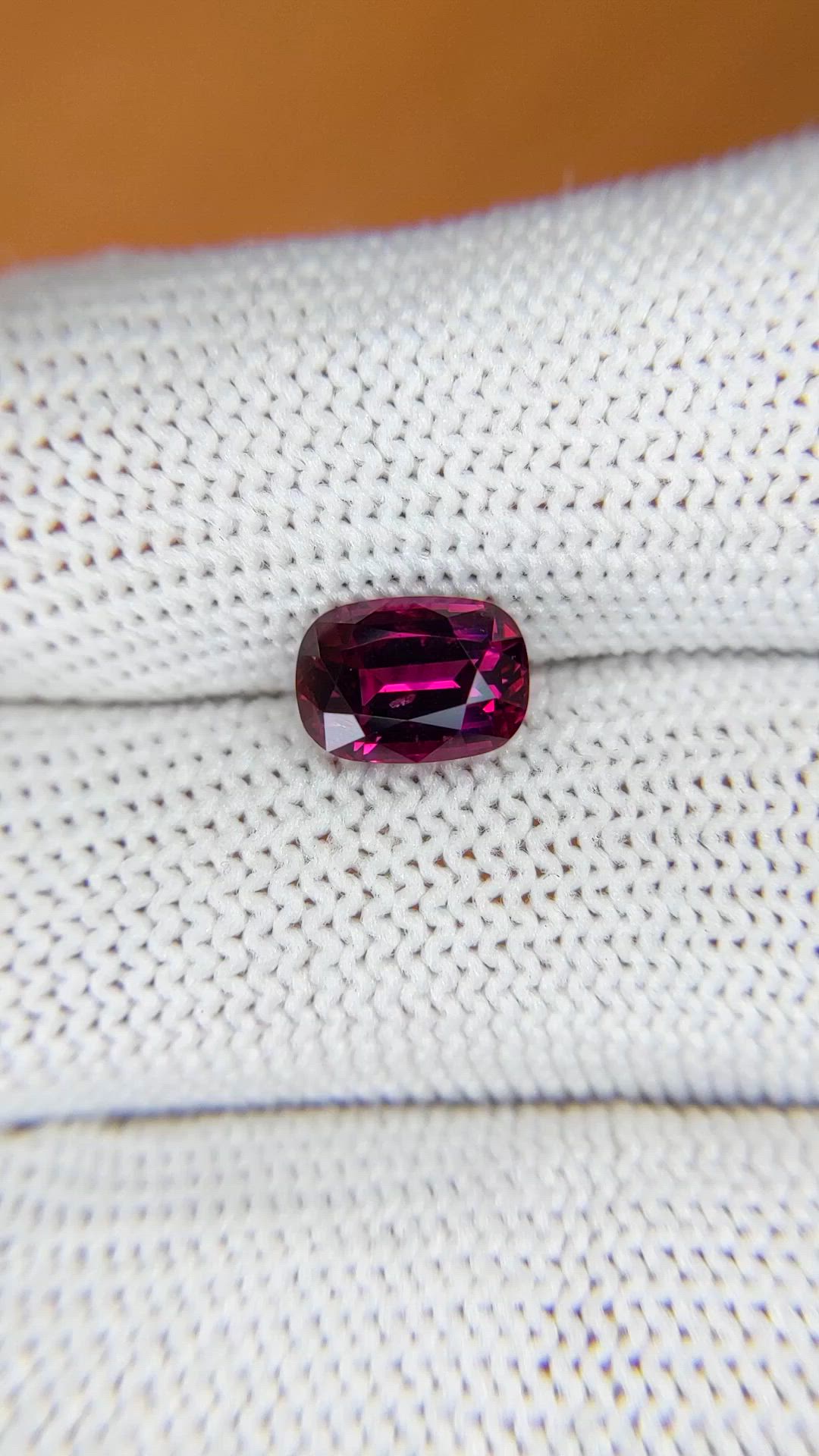 2.14 Ct. Pinkish Purple Rhodolite Garnet from Ceylon (Sri Lanka) Size Video