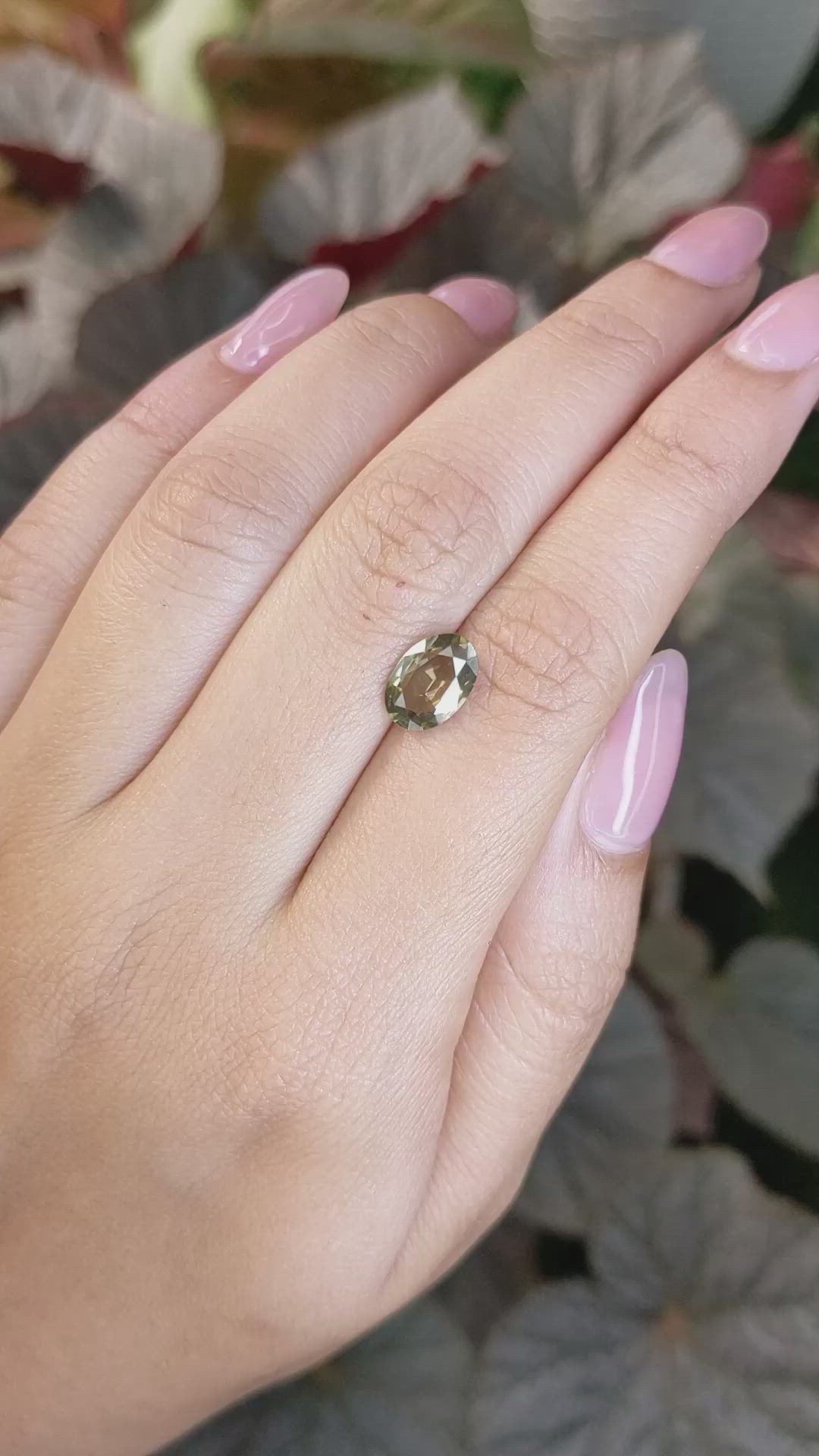 2.43 Ct. Greenish Yellow Zircon from Ceylon (Sri Lanka) Size Video