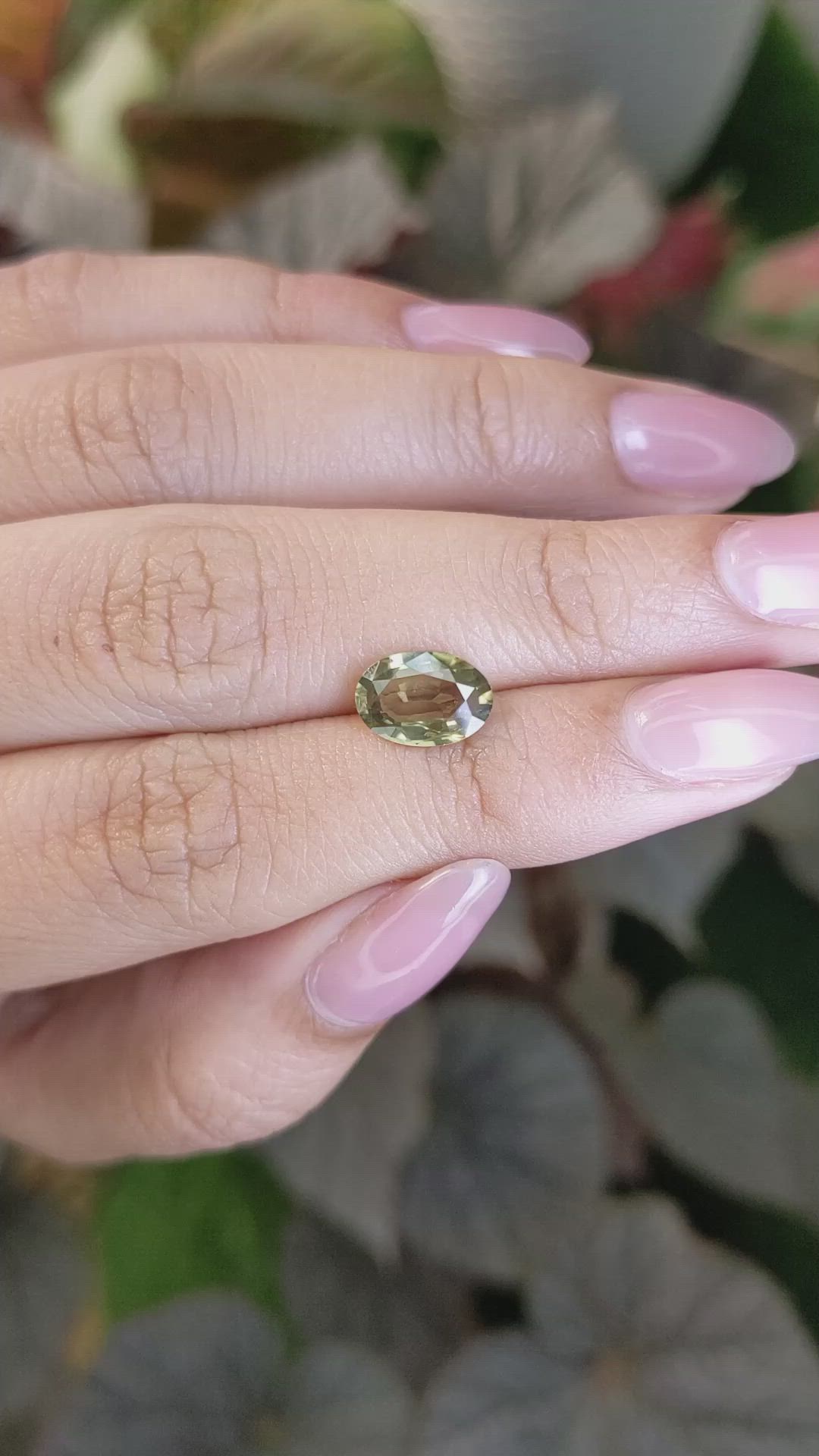 2.43 Ct. Greenish Yellow Zircon from Ceylon (Sri Lanka) Size Video