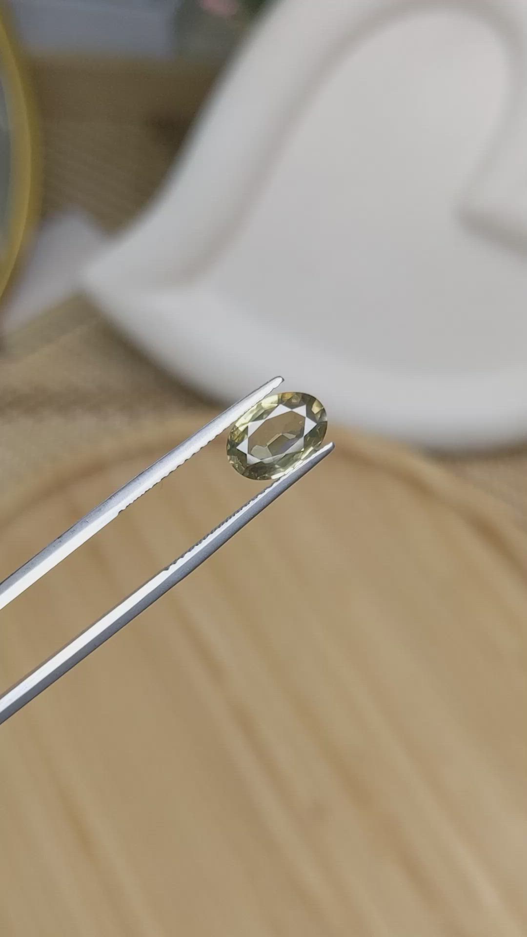 2.43 Ct. Greenish Yellow Zircon from Ceylon (Sri Lanka) Size Video