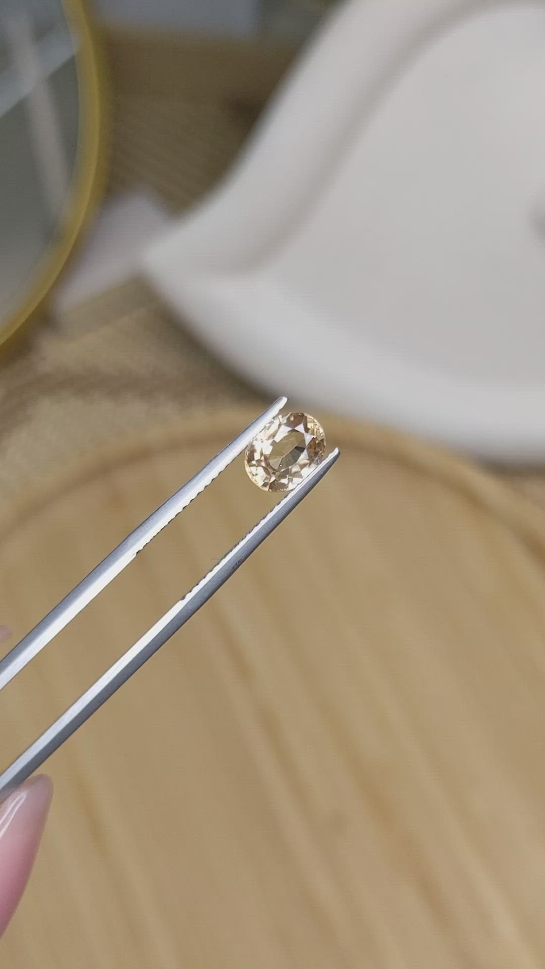 1.73 Ct. Brownish Yellow Zircon from Ceylon (Sri Lanka) Size Video