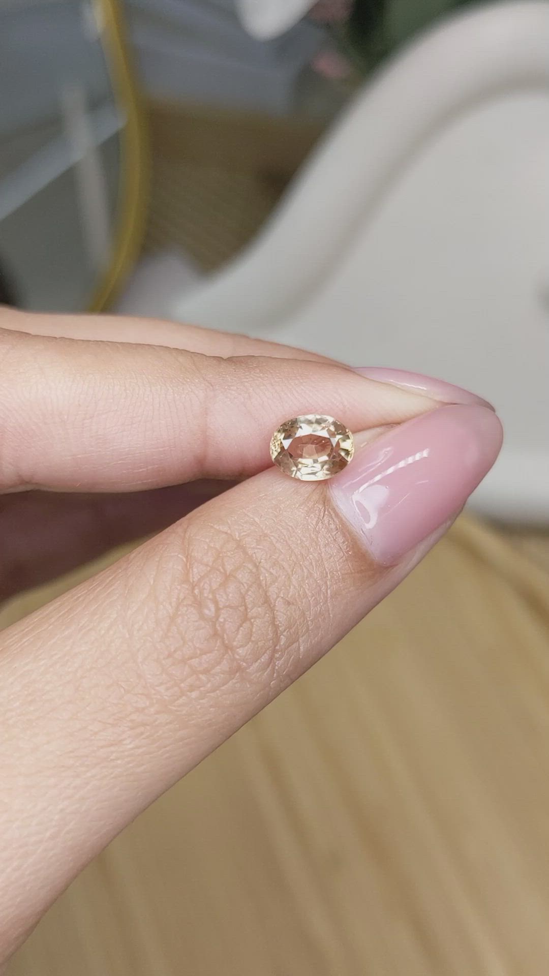 1.73 Ct. Brownish Yellow Zircon from Ceylon (Sri Lanka) Size Video