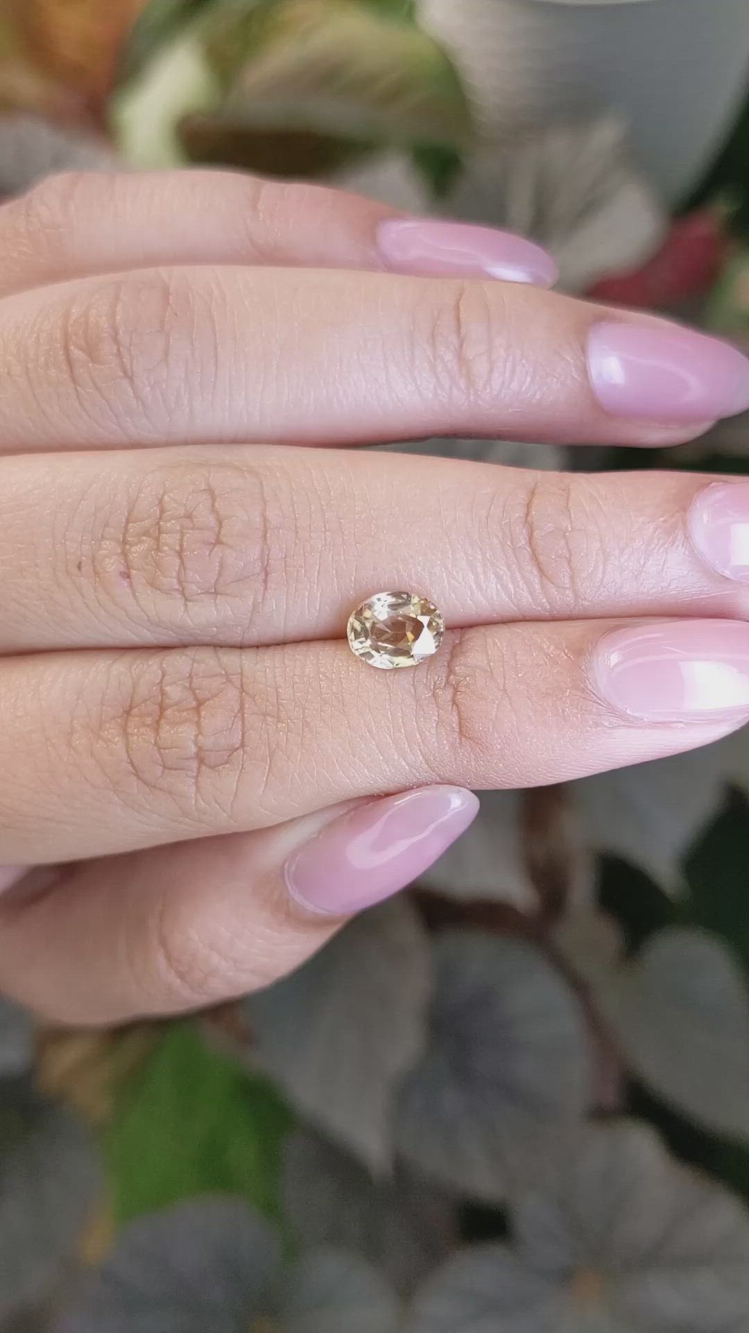 1.73 Ct. Brownish Yellow Zircon from Ceylon (Sri Lanka) Size Video