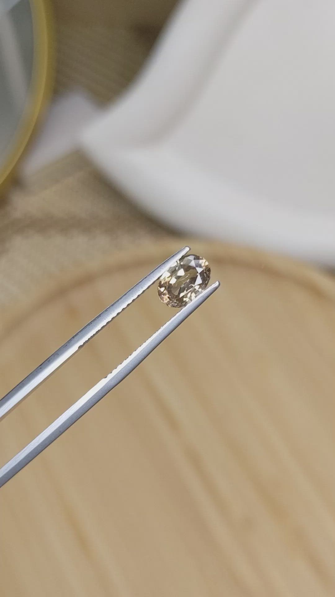 1.76 Ct. Yellowish Brown Zircon from Ceylon (Sri Lanka) Size Video