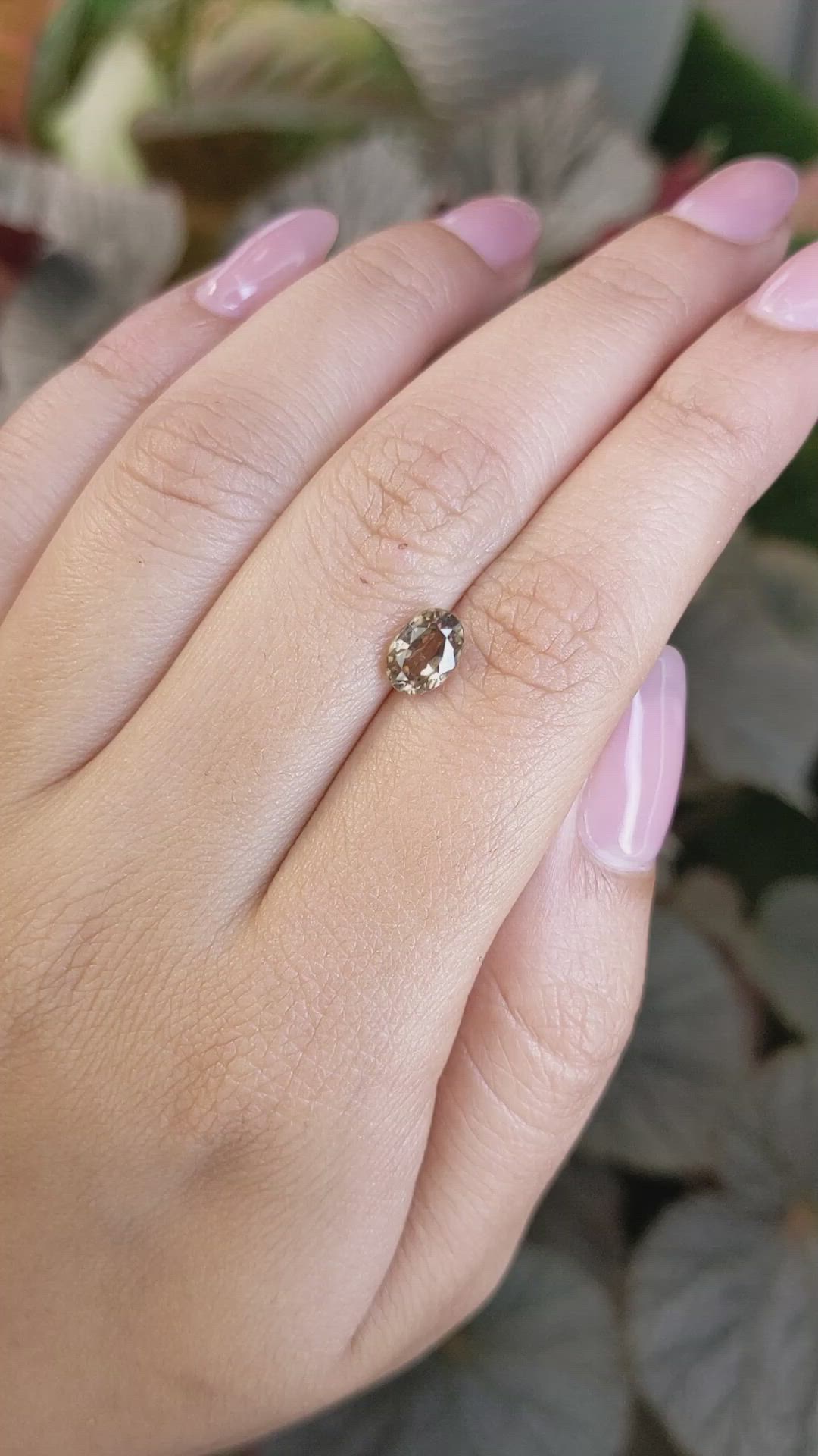 1.76 Ct. Yellowish Brown Zircon from Ceylon (Sri Lanka) Size Video