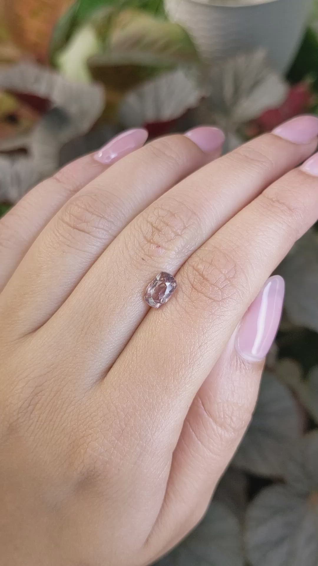 1.94 Ct. Pinkish Brown Zircon from Ceylon (Sri Lanka) Size Video