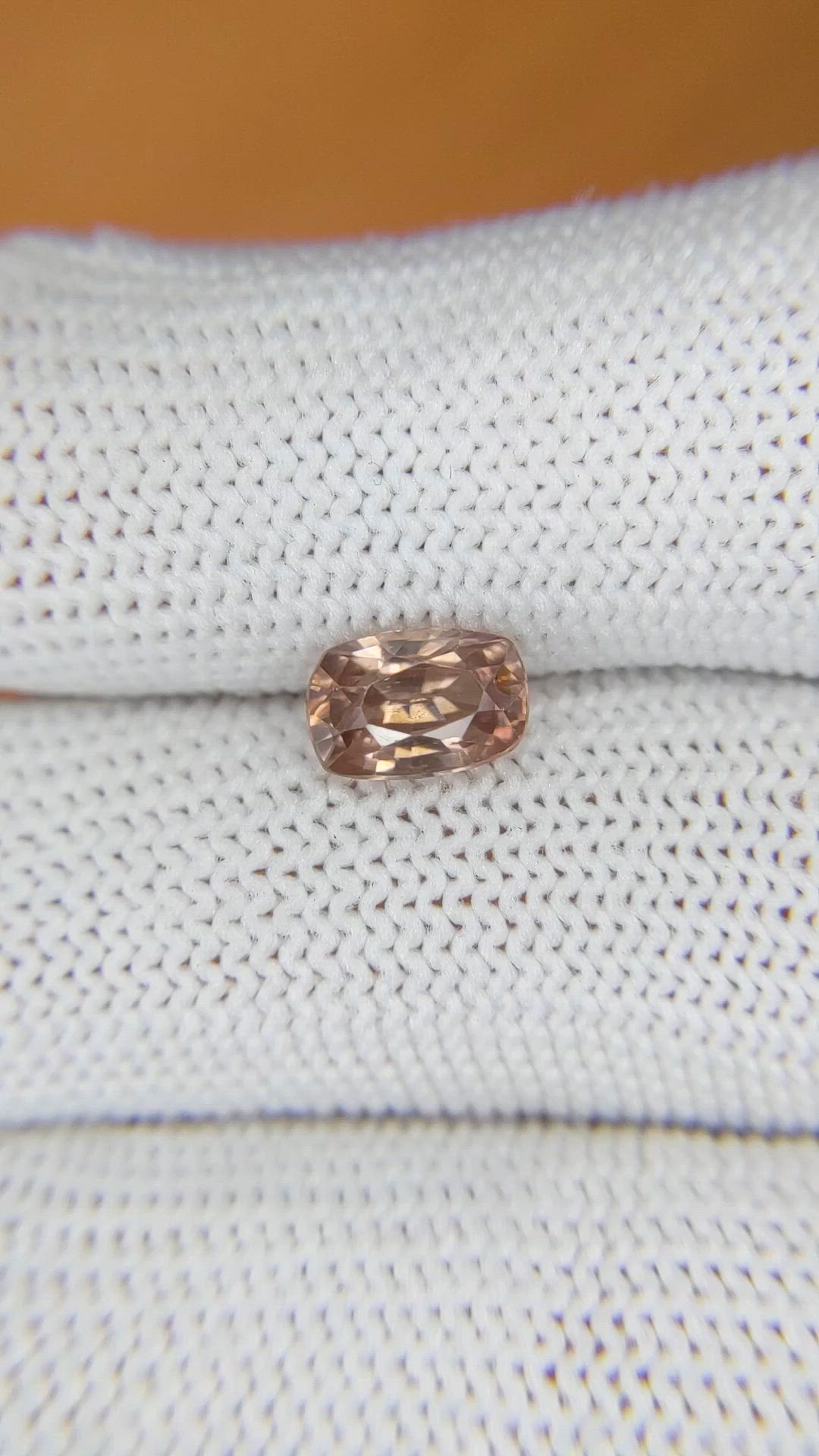1.94 Ct. Pinkish Brown Zircon from Ceylon (Sri Lanka) Size Video