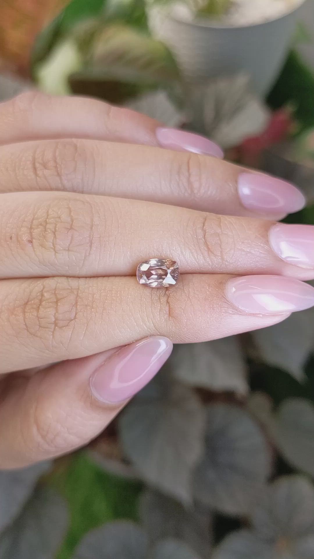 1.94 Ct. Pinkish Brown Zircon from Ceylon (Sri Lanka) Size Video
