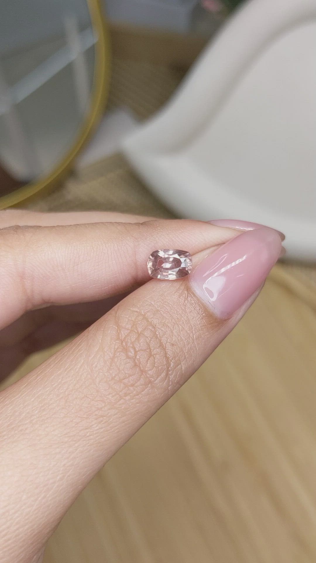 1.94 Ct. Pinkish Brown Zircon from Ceylon (Sri Lanka) Size Video
