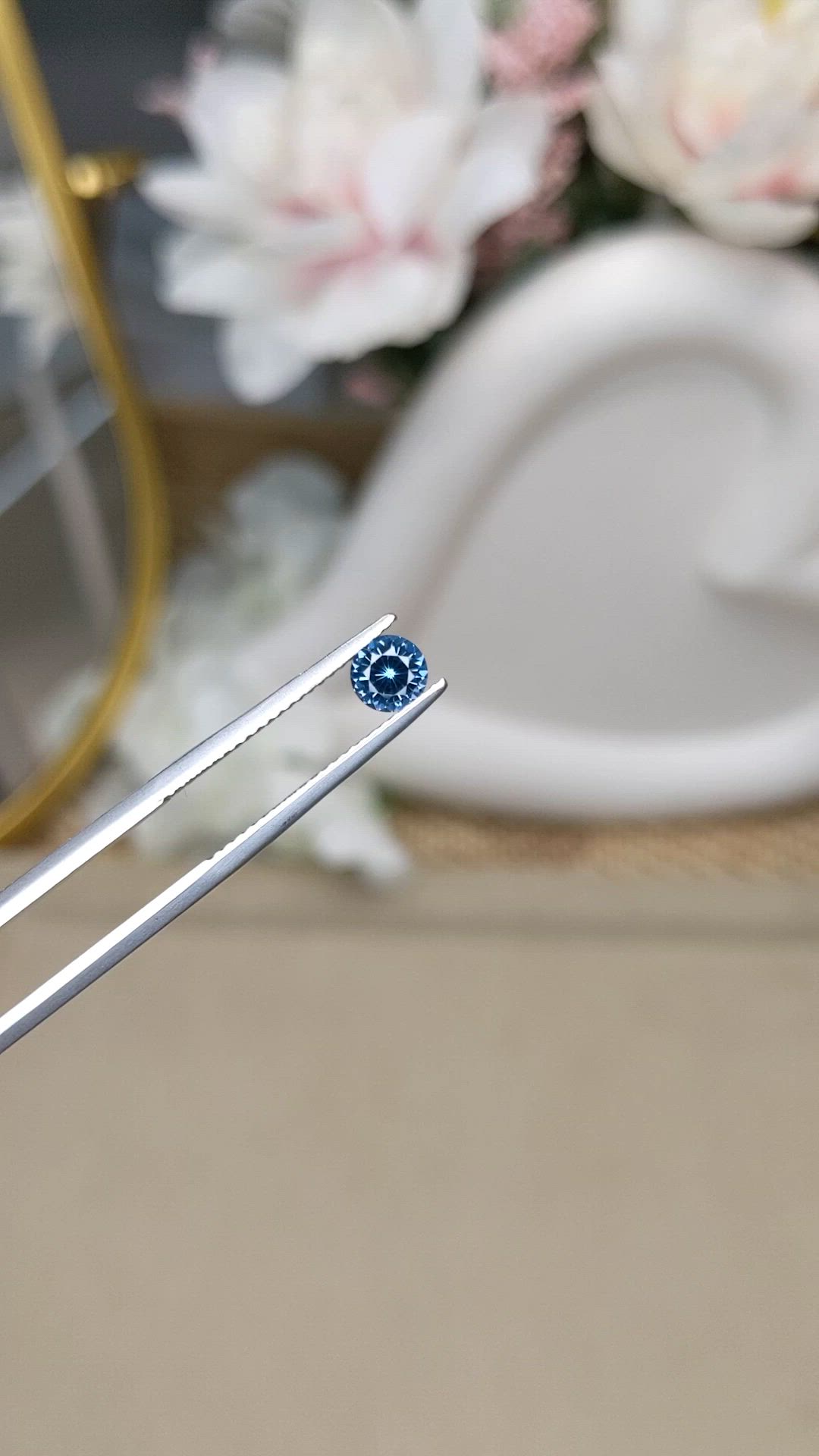 0.47 Ct. Blue Spinel from Ceylon (Sri Lanka) Size Video