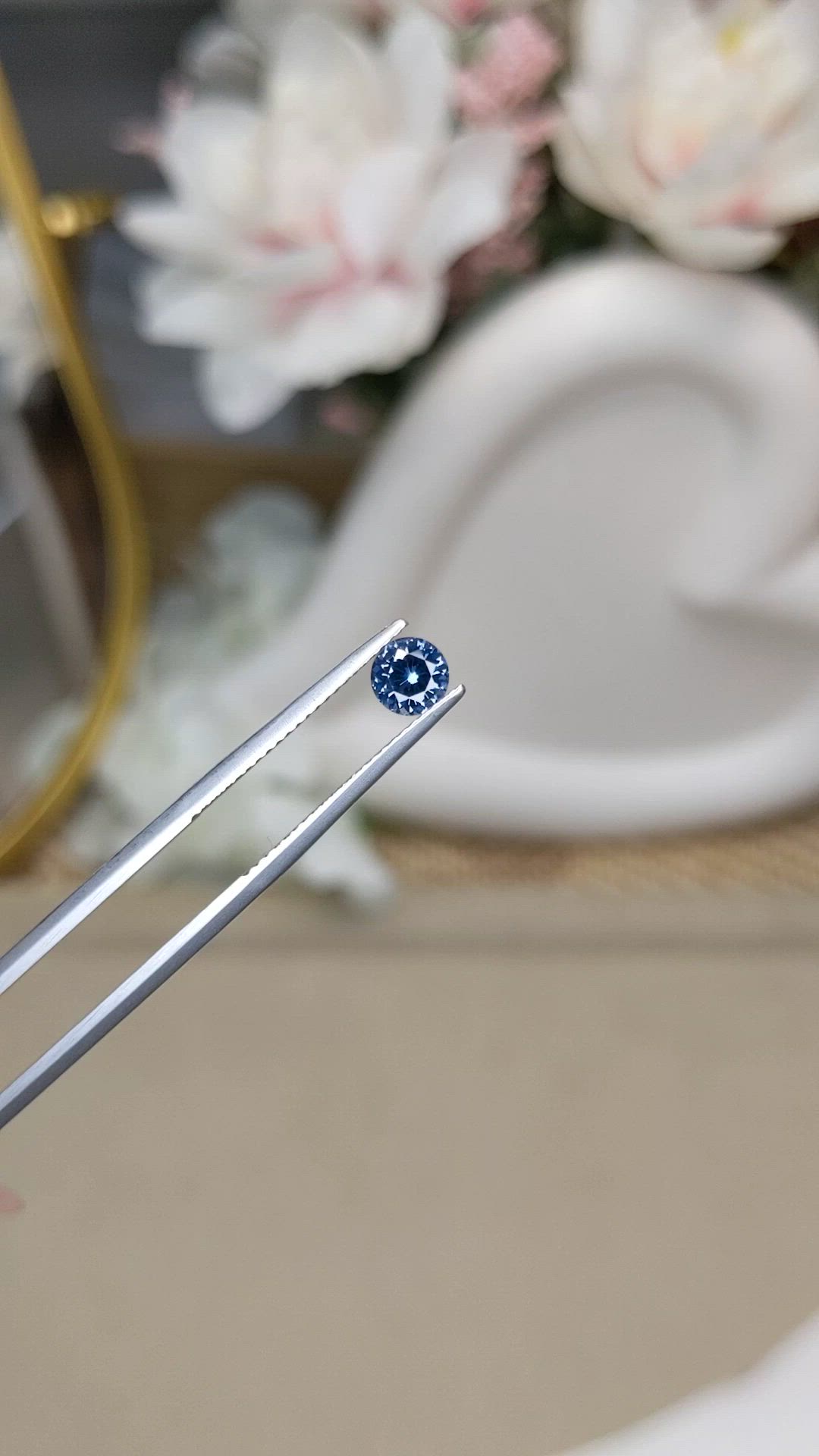 0.52 Ct. Blue Spinel from Ceylon (Sri Lanka) Size Video
