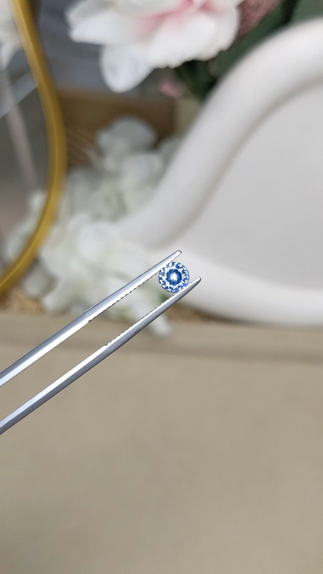 0.48 Ct. Blue Spinel from Ceylon (Sri Lanka) Size Video