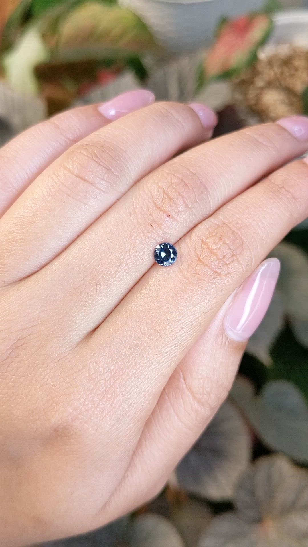 0.45 Ct. Blue Spinel from Ceylon (Sri Lanka) Size Video