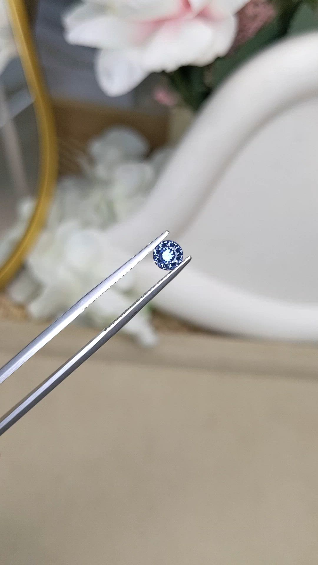0.45 Ct. Blue Spinel from Ceylon (Sri Lanka) Size Video