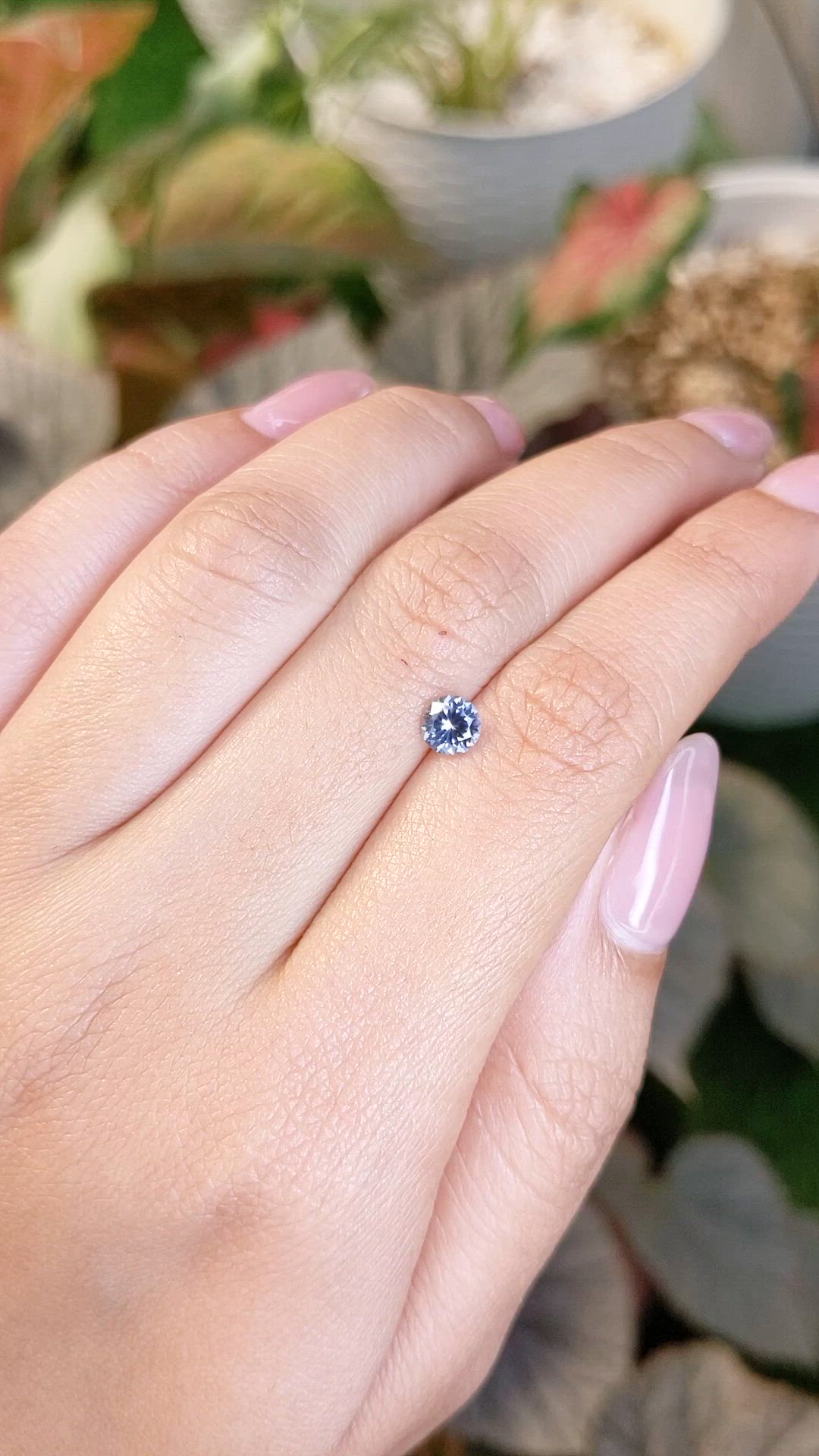 0.50 Ct. Greyish Blue Spinel from Ceylon (Sri Lanka) Size Video