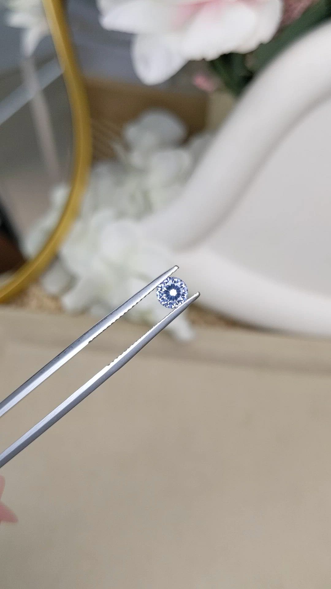 0.50 Ct. Greyish Blue Spinel from Ceylon (Sri Lanka) Size Video