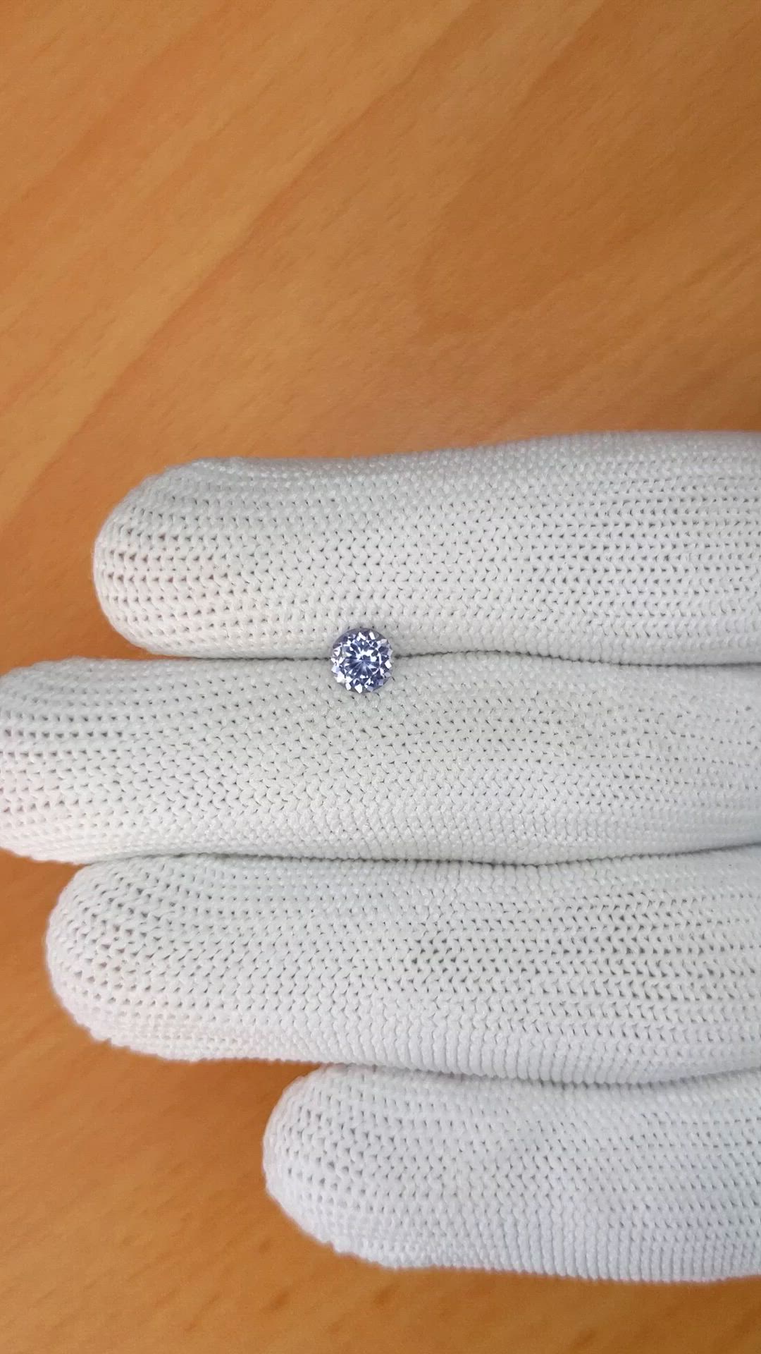 0.50 Ct. Greyish Blue Spinel from Ceylon (Sri Lanka) Size Video