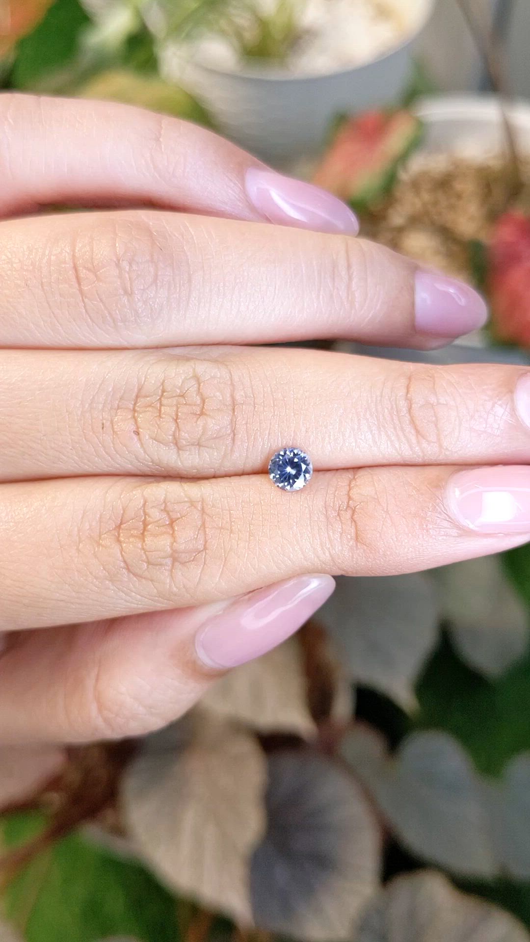 0.50 Ct. Greyish Blue Spinel from Ceylon (Sri Lanka) Size Video