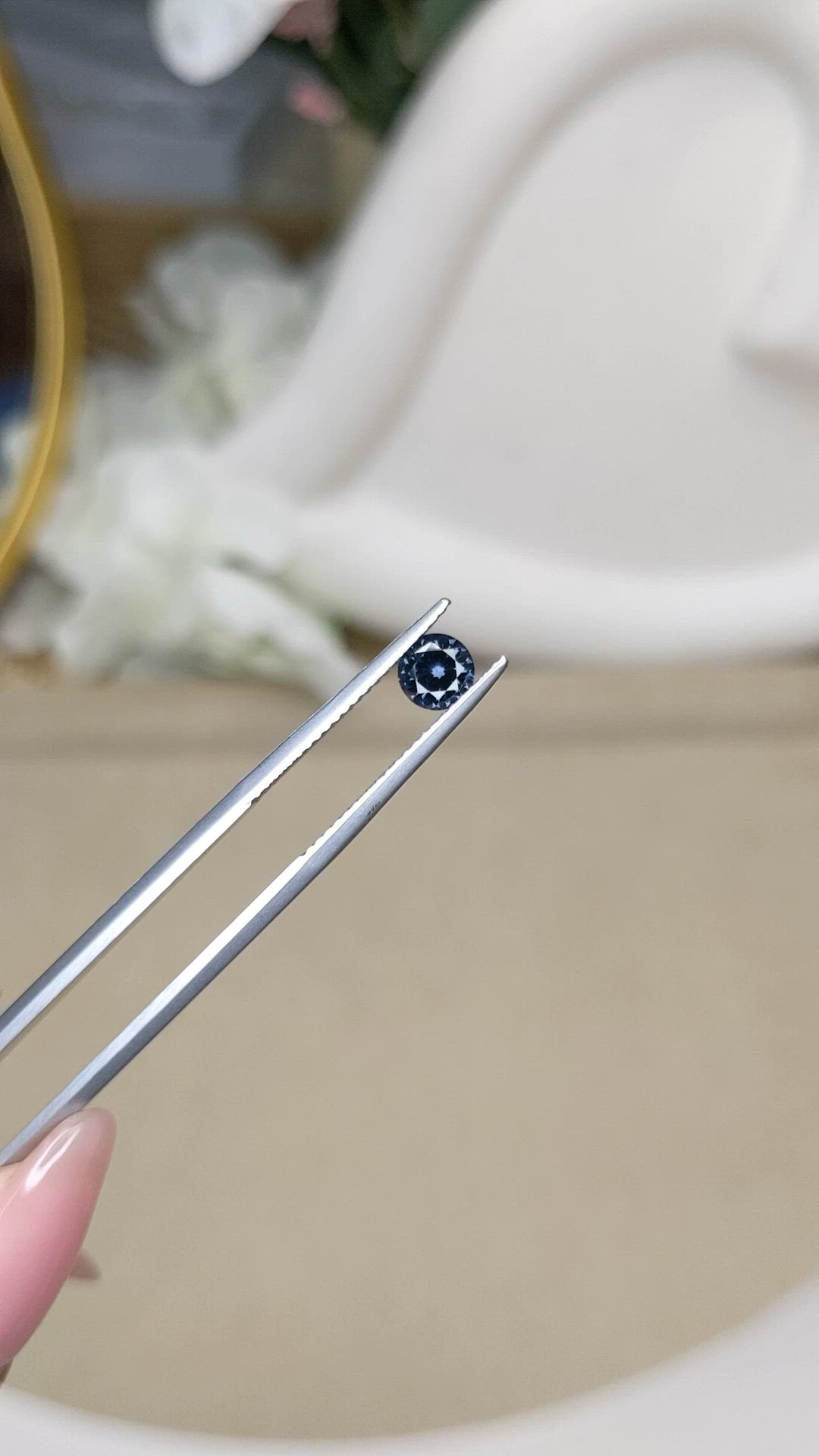 0.51 Ct. Blue Spinel from Ceylon (Sri Lanka) Size Video
