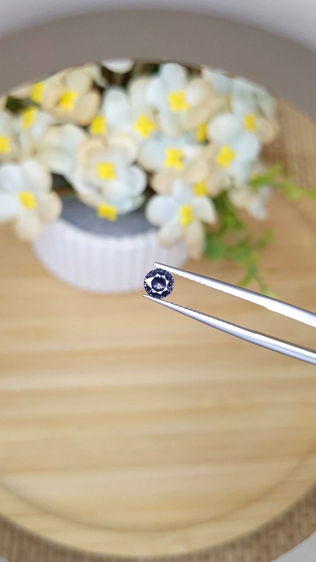 0.49 Ct. Purple Spinel from Ceylon (Sri Lanka) Size Video