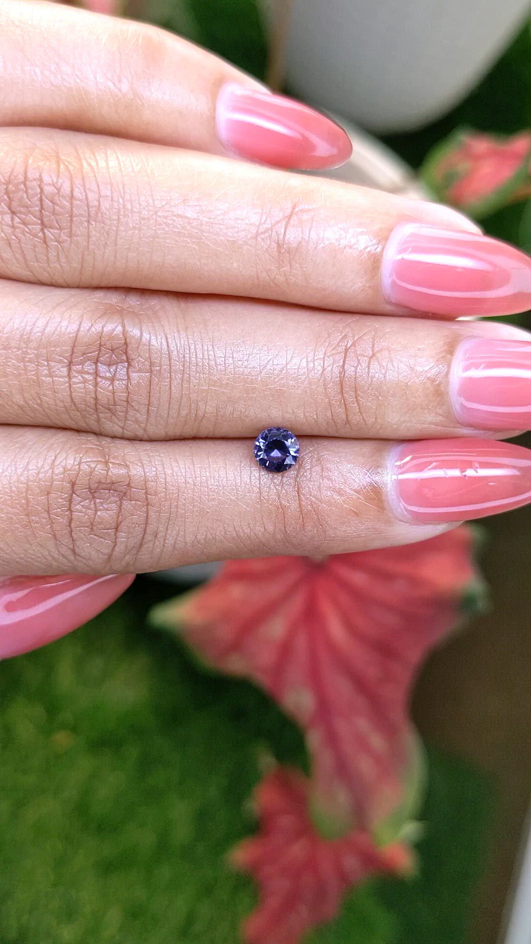 0.49 Ct. Purple Spinel from Ceylon (Sri Lanka) Size Video