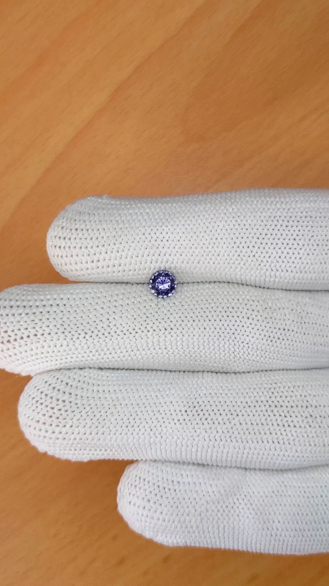 0.49 Ct. Purple Spinel from Ceylon (Sri Lanka) Size Video