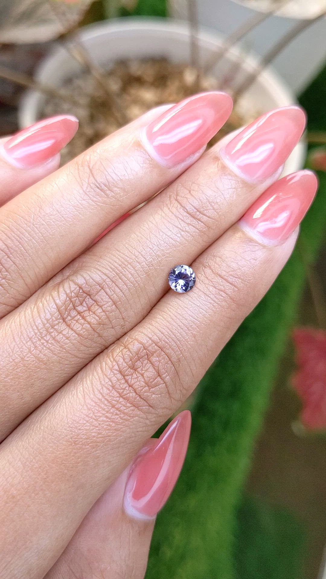 0.48 Ct. Violet Spinel from Ceylon (Sri Lanka) Size Video