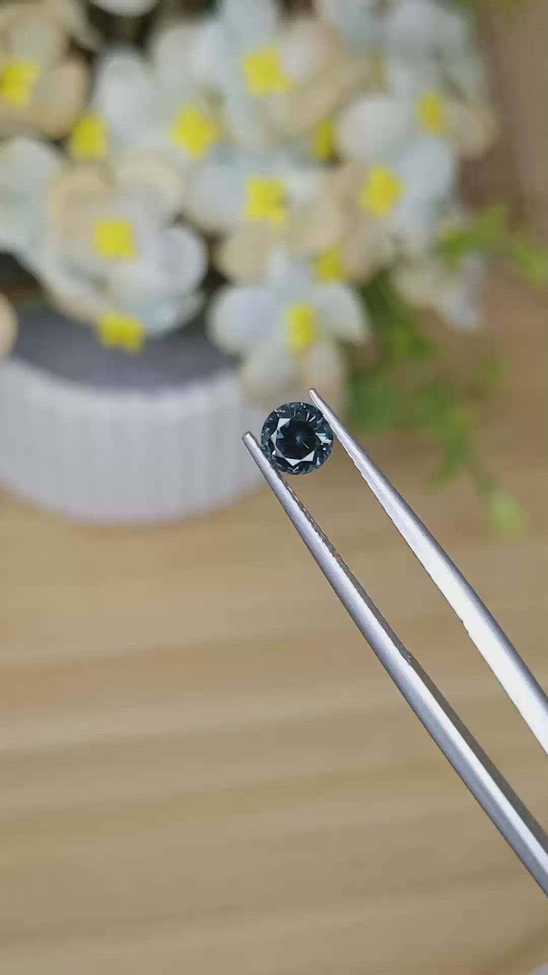0.51 Ct. Greenish Blue Spinel from Ceylon (Sri Lanka) Size Video