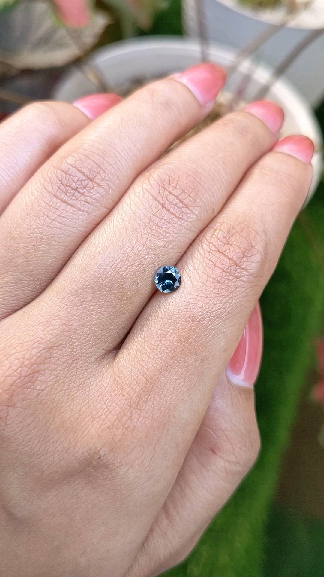 0.49 Ct. Greenish Blue Spinel from Ceylon (Sri Lanka) Size Video