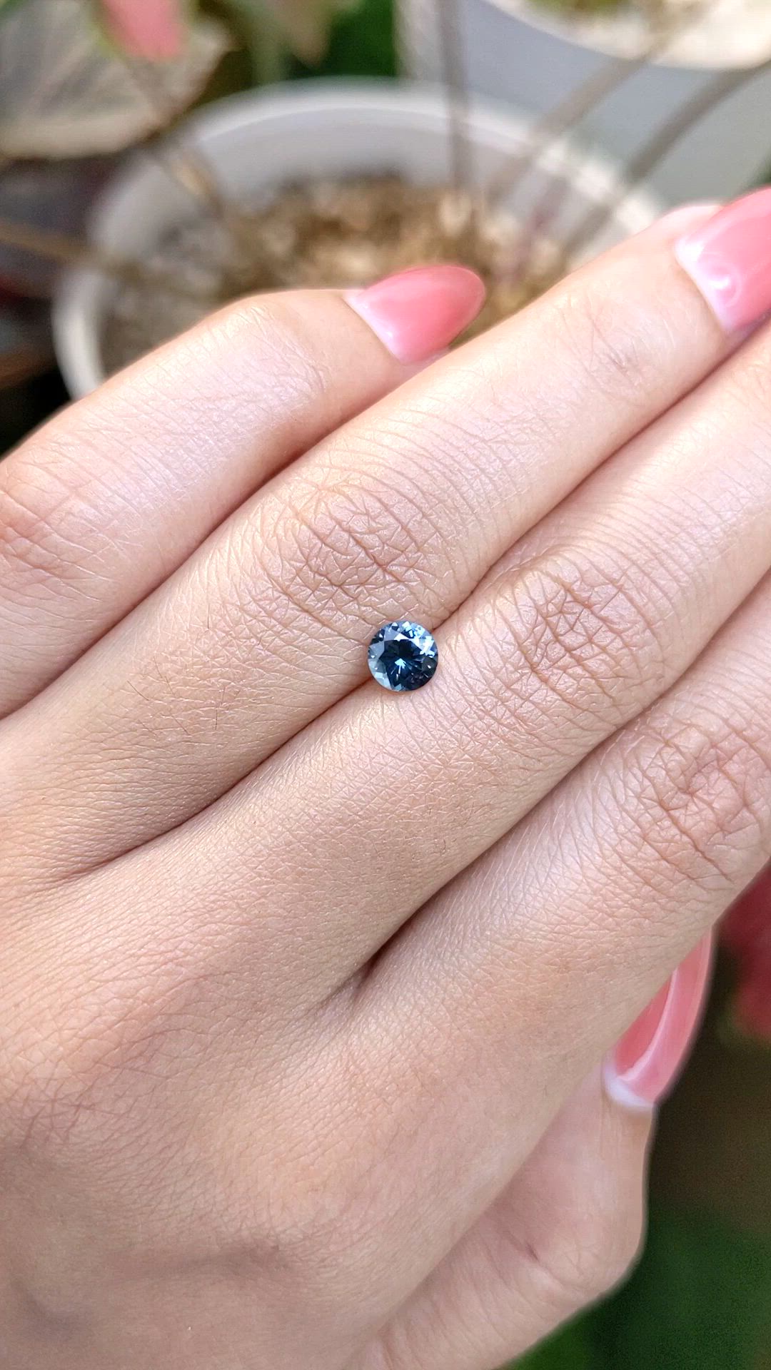 0.49 Ct. Greenish Blue Spinel from Ceylon (Sri Lanka) Size Video