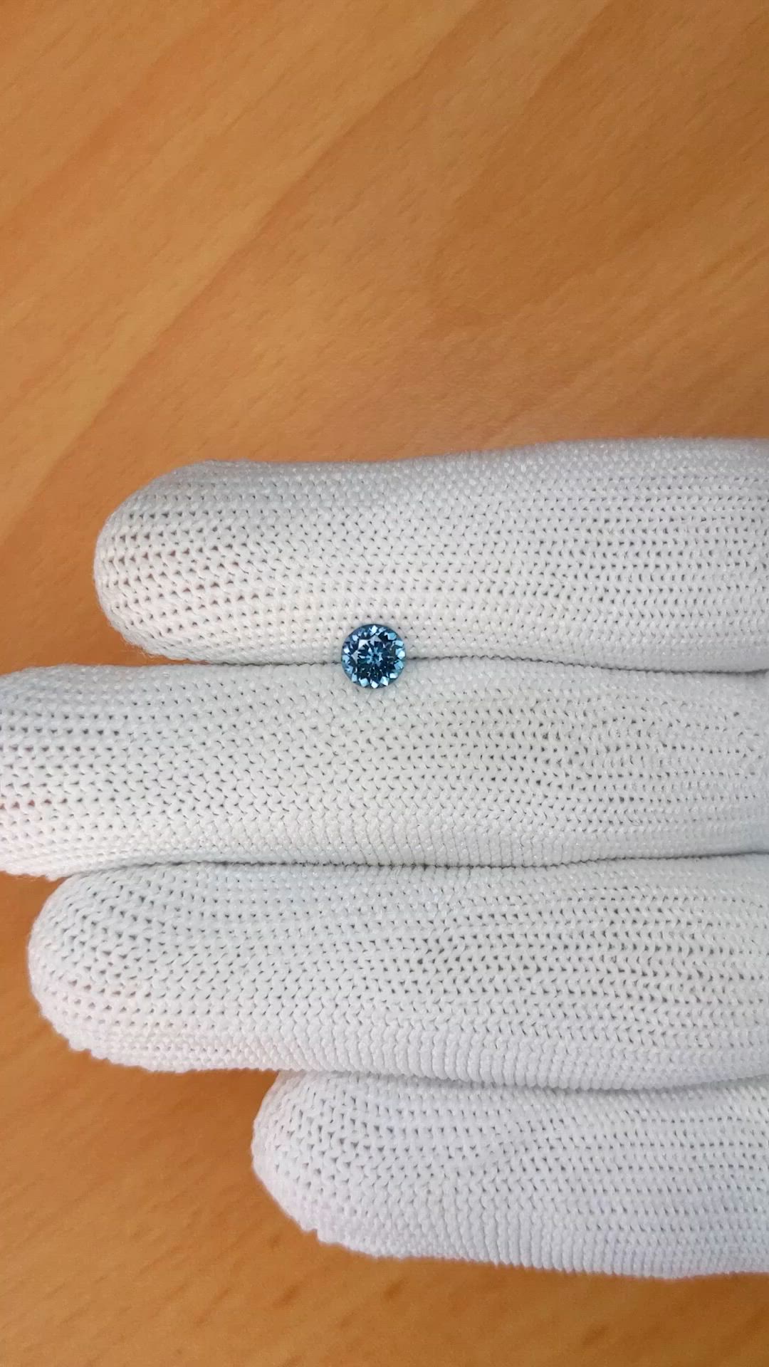 0.49 Ct. Greenish Blue Spinel from Ceylon (Sri Lanka) Size Video