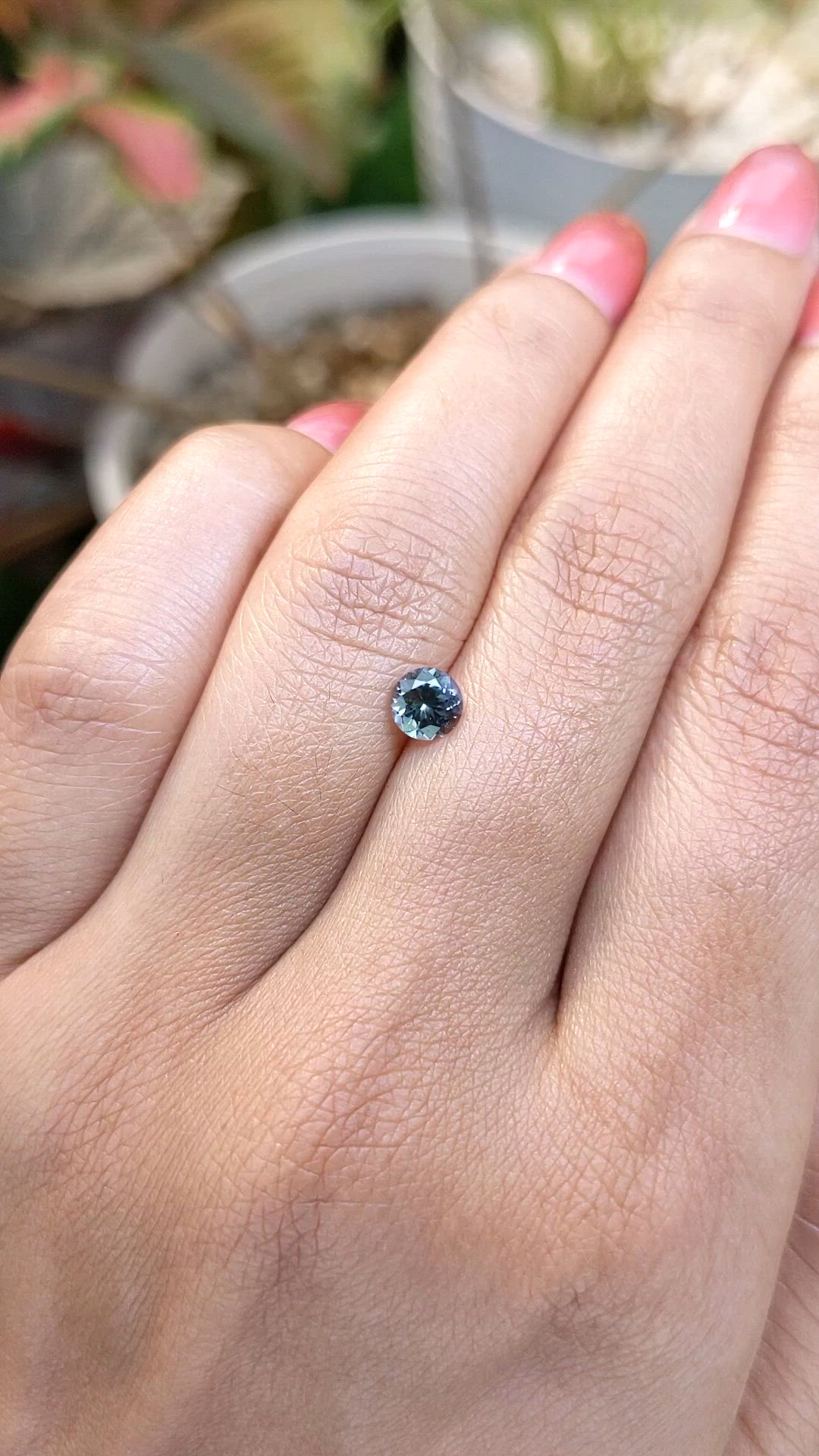 0.54 Ct. Greenish Blue Spinel from Ceylon (Sri Lanka) Size Video
