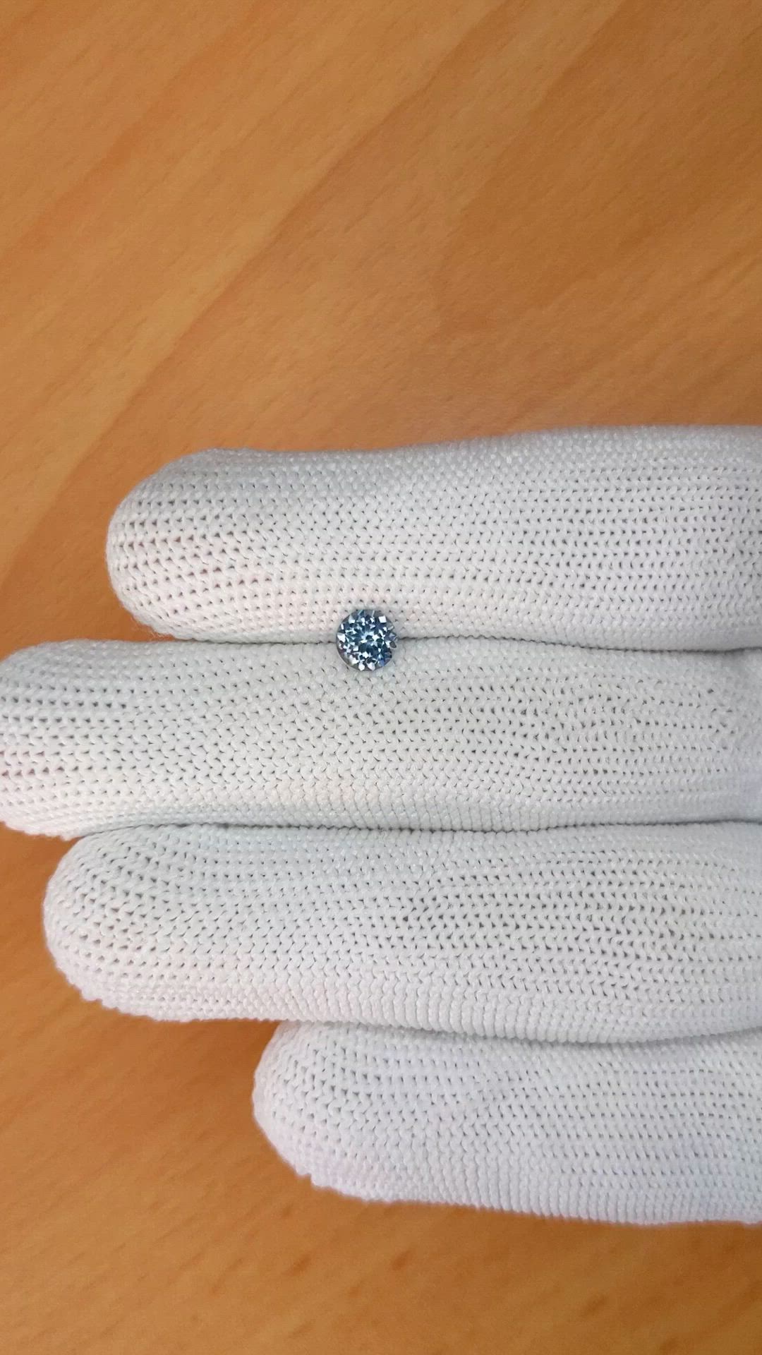 0.54 Ct. Greenish Blue Spinel from Ceylon (Sri Lanka) Size Video