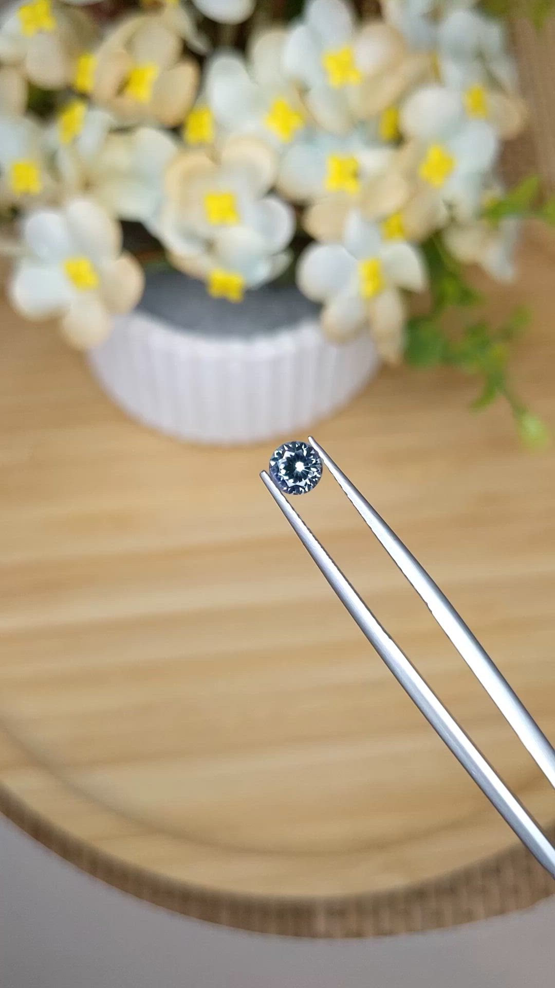 0.54 Ct. Greenish Blue Spinel from Ceylon (Sri Lanka) Size Video